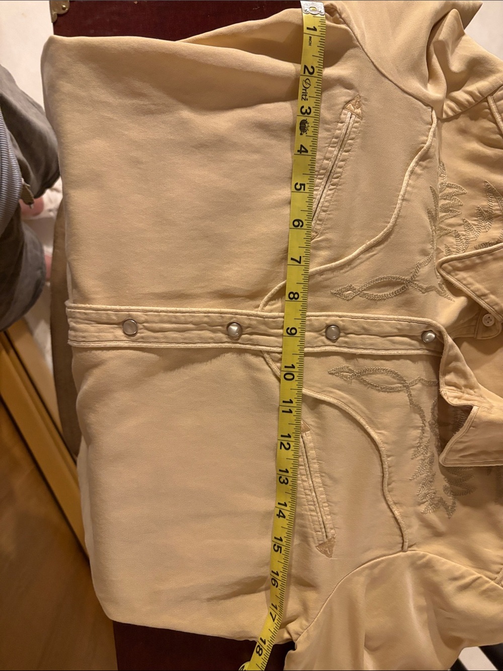 Ralph Lauren Light Cream Western Embroidered Snap-Front Shirt - Picture 7 of 7